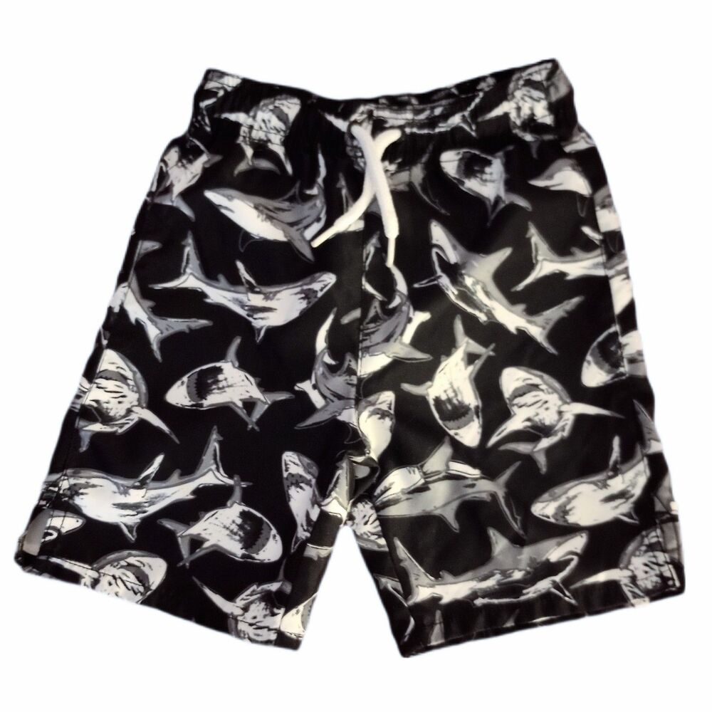 Children's Place Sport Shark Swim Trunks Bathing Suit sz 4T Boy Swimwear